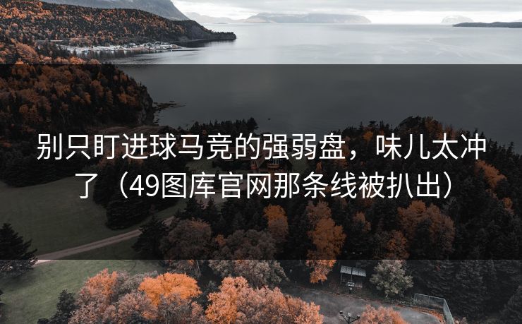 别只盯进球马竞的强弱盘，味儿太冲了（49图库官网那条线被扒出）